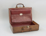 Antique Leather Attaché Case, Overnight Bag