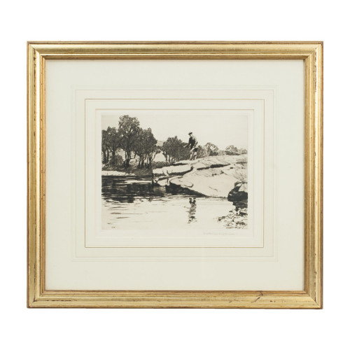 Artist's Proof, Fishing Etching, Norman Wilkinson