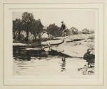 Artist's Proof, Fishing Etching, Norman Wilkinson