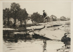 Artist's Proof, Fishing Etching, Norman Wilkinson