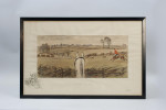 Signed Snaffles Fox Hunting Print, Finest View In Europe