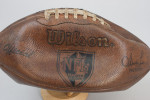 Wilson Official NFL Europe Leather Football, c. 1998-2000, made in USA, bearing the facsimile signature of NFL Europe President Oliver Luck.