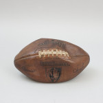 Wilson Official NFL Europe Leather Football, c. 1998-2000, made in USA, bearing the facsimile signature of NFL Europe President Oliver Luck.