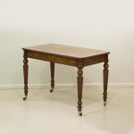 Antique Mahogany Library Table Or Desk, Attributed To Gillows.