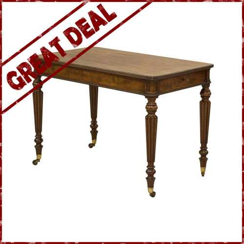 Antique Mahogany Library Table Or Desk, Attributed To Gillows.