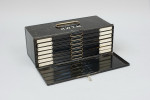 Antique Black Japanned Fly Reservoir