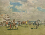 Sir Alfred Munnings, Unsaddling At Epsom, Summer Meeting