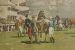 Sir Alfred Munnings, Unsaddling At Epsom, Summer Meeting