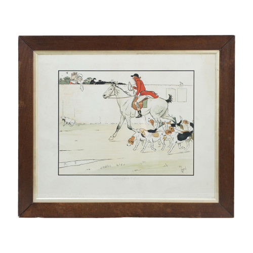 Antique Fox Hunting Print, Cecil Aldin , Admiration