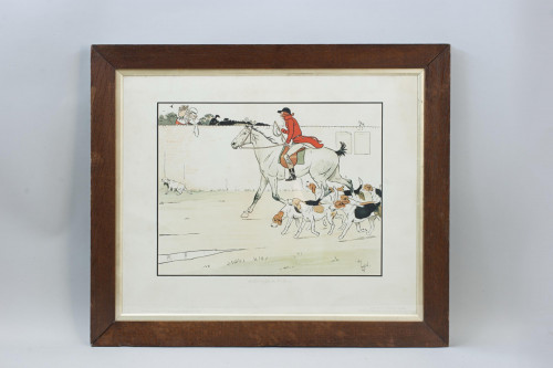 Antique Fox Hunting Print, Cecil Aldin , Admiration
