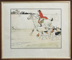 Antique Fox Hunting Print, Cecil Aldin , Admiration