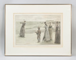 Golf Print, Golfing On Minchinhampton Common