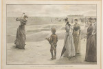 Golf Print, Golfing On Minchinhampton Common
