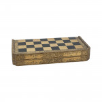 Oriental Black And Gold Backgammon And Chess Board