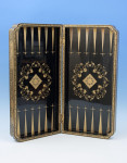 Oriental Black And Gold Backgammon And Chess Board