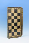 Oriental Black And Gold Backgammon And Chess Board