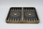 Oriental Black And Gold Backgammon And Chess Board
