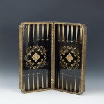 Oriental Black And Gold Backgammon And Chess Board