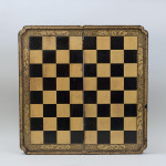 Oriental Black And Gold Backgammon And Chess Board