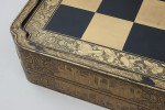 Oriental Black And Gold Backgammon And Chess Board