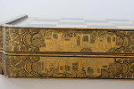 Oriental Black And Gold Backgammon And Chess Board
