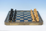 Oriental Black And Gold Backgammon And Chess Board