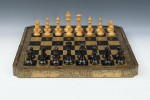 Oriental Black And Gold Backgammon And Chess Board