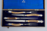 Mappin & Webb Silver-mounted Antler Carving Set