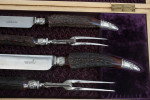 Victorian Elkington & Co. Antler Carving Set