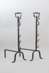 Pair Of Wrought Iron Andirons