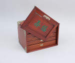 Mahjong Set In Hardwood Box