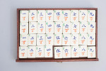 Mahjong Set In Hardwood Box