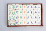 Mahjong Set In Hardwood Box