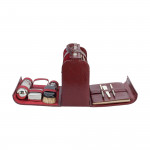 Red Leather Dressing Case