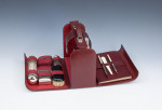 Red Leather Dressing Case