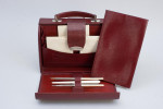 Red Leather Dressing Case