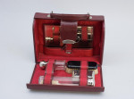 Red Leather Dressing Case