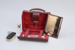 Red Leather Dressing Case