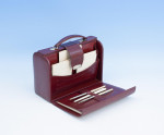 Red Leather Dressing Case