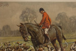 Signed Snaffles Hunting Print, The Huntsman