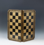 Oriental Black And Gold Backgammon And Chess Board