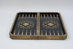 Oriental Black And Gold Backgammon And Chess Board