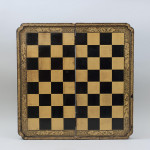 Oriental Black And Gold Backgammon And Chess Board