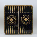 Oriental Black And Gold Backgammon And Chess Board