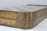 Oriental Black And Gold Backgammon And Chess Board