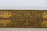 Oriental Black And Gold Backgammon And Chess Board