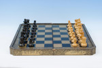 Oriental Black And Gold Backgammon And Chess Board