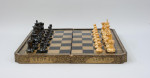 Oriental Black And Gold Backgammon And Chess Board
