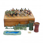 Antique Coffee Table Horse Racing Steeplechase Game