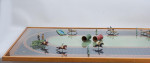 Antique Coffee Table Horse Racing Steeplechase Game